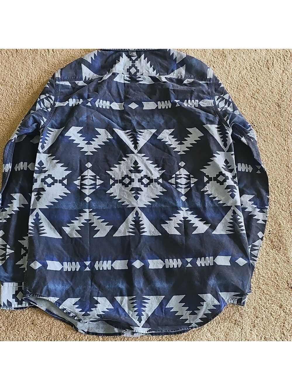 Ralph Lauren Navy Geometric Classic Fit Shirt - Picture 5 of 8